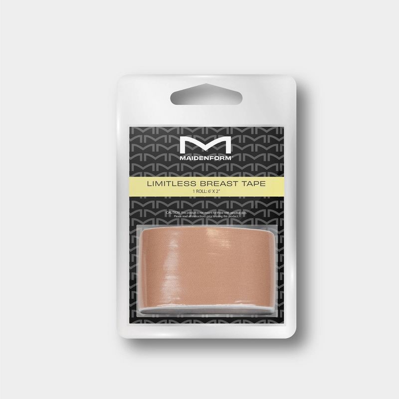 slide 1 of 4, Maidenform Women's Limitless Breast Tape - Nude One Size Fits Most: Seamless Polyester & Silicone Bra Accessory, 1 ct