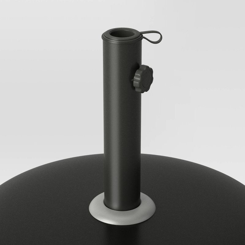 slide 3 of 5, 33lbs Recycled Round Outdoor Patio Market Umbrella Bases Black - Threshold™, 33 lb