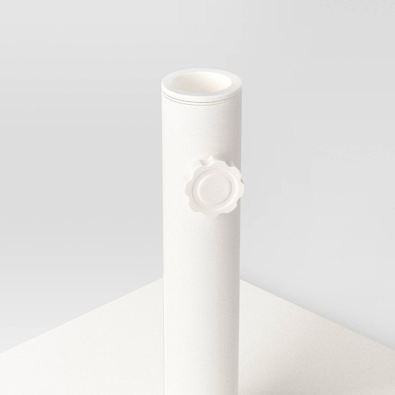 slide 3 of 5, 25lbs Steel Square Outdoor Patio Market Umbrella Bases White - Room Essentials™, 25 lb