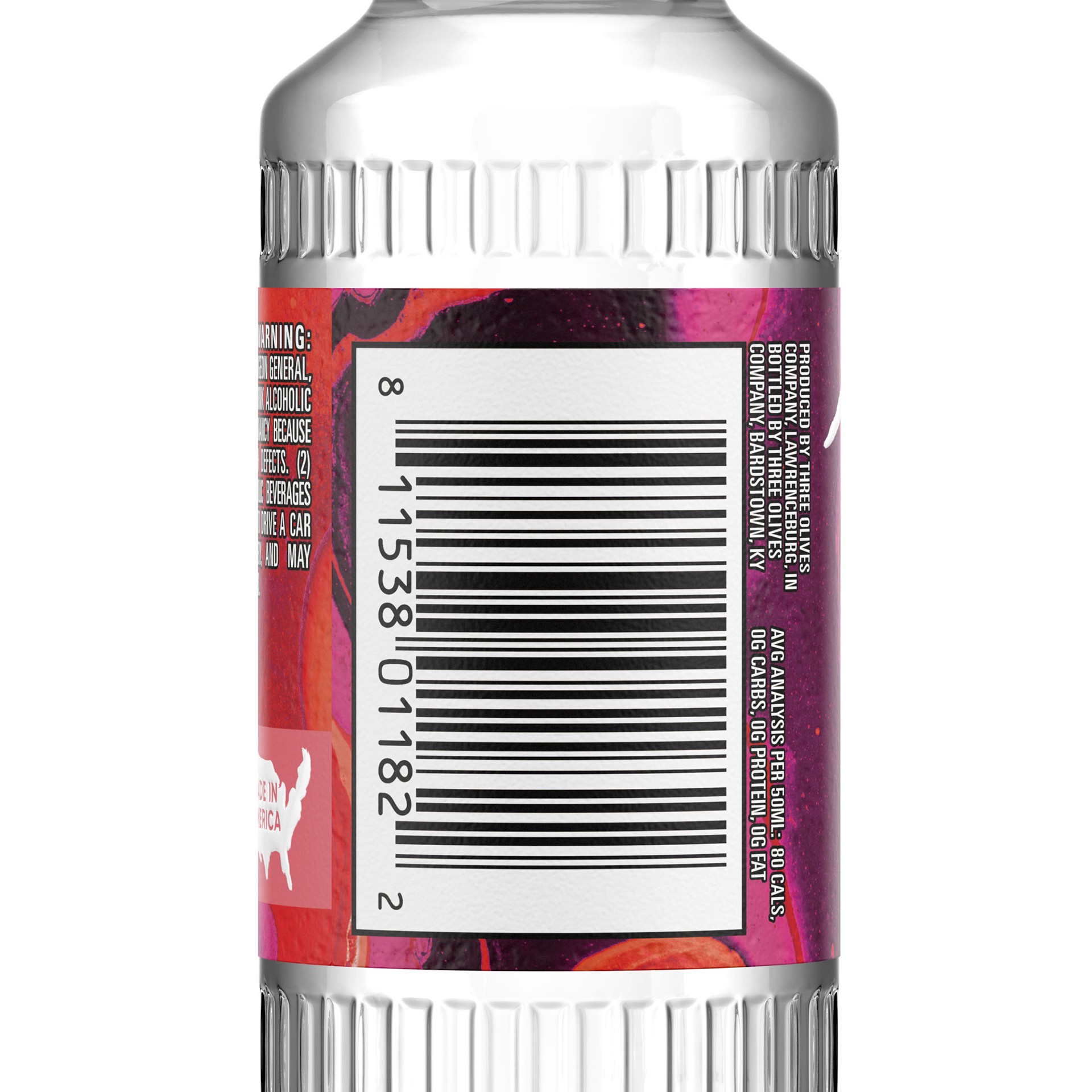 slide 7 of 8, Three Olives Vodka Cherry 60 Proof (50 ml), 50 ml