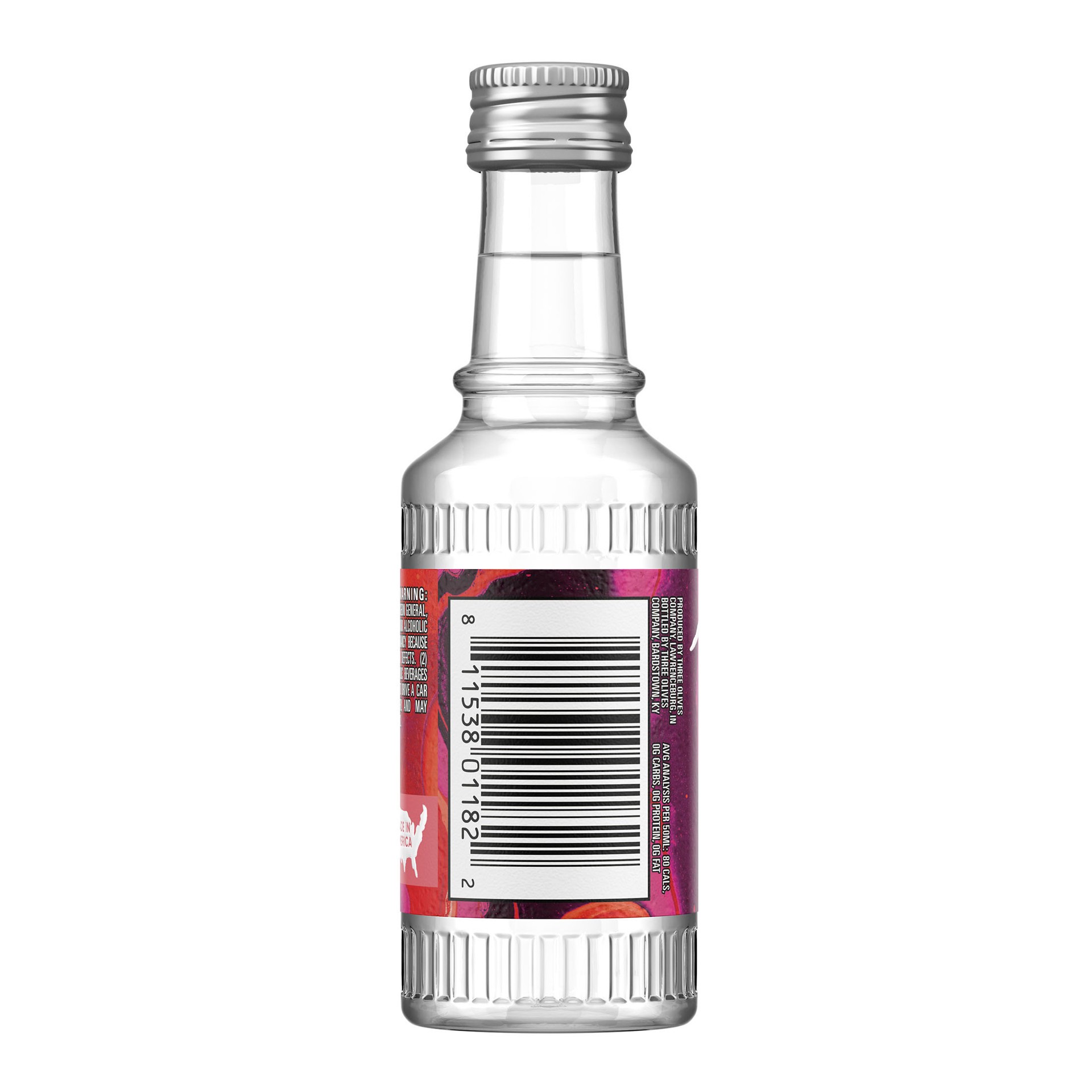 slide 4 of 8, Three Olives Vodka Cherry 60 Proof (50 ml), 50 ml