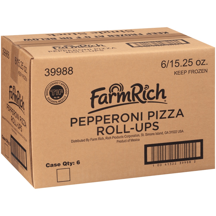 slide 5 of 8, Farm Rich Pepperoni Pizza Roll-Ups, 15 oz