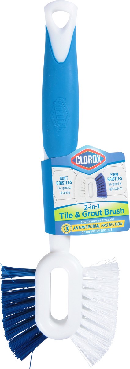 slide 9 of 9, Clorox 2 in 1 Tile & Grout Brush 1 ea, 1 ct