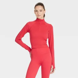 Women's Seamless 1/2 Zip Pullover Jacket - All In Motion™ Red XL