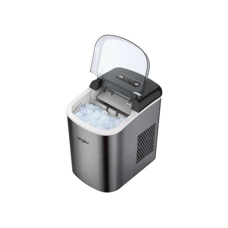 slide 3 of 5, Whirlpool Ice Maker Stainless Steel: Countertop Ice Machine, Bullet Shape, 26 lbs Daily Production, 1.5 lbs Storage Capacity, 26 lb, 1.5 lb