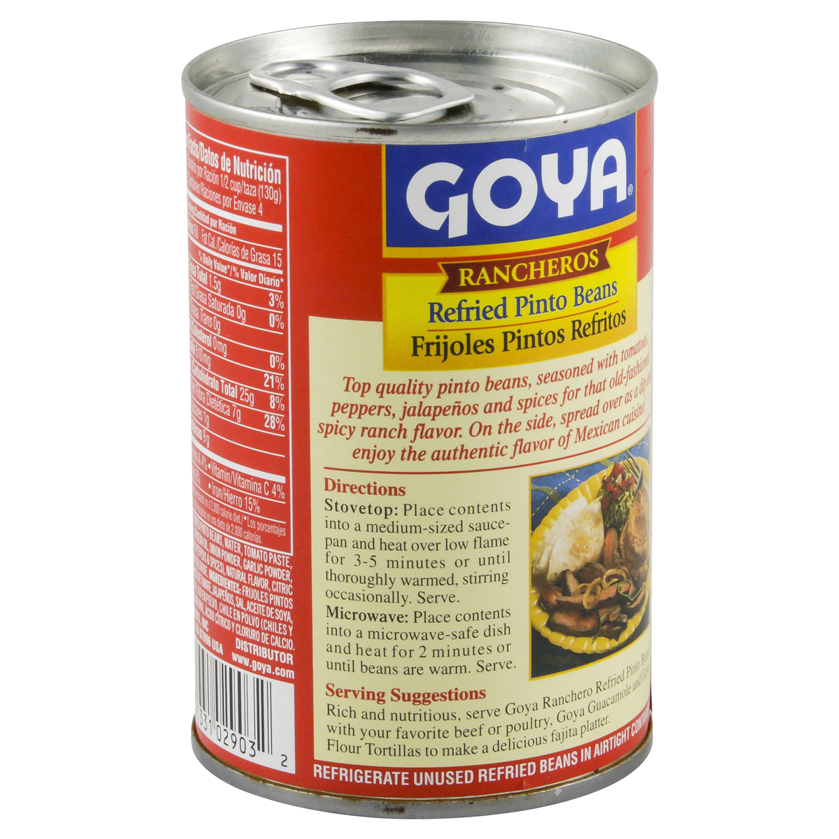 slide 3 of 4, Goya Refried Rancheros, 16 oz