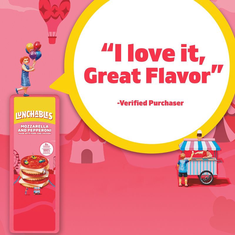 slide 9 of 12, Lunchables Mozzarella, Pepperoni, Cracker - 1.3oz, 1.3 oz