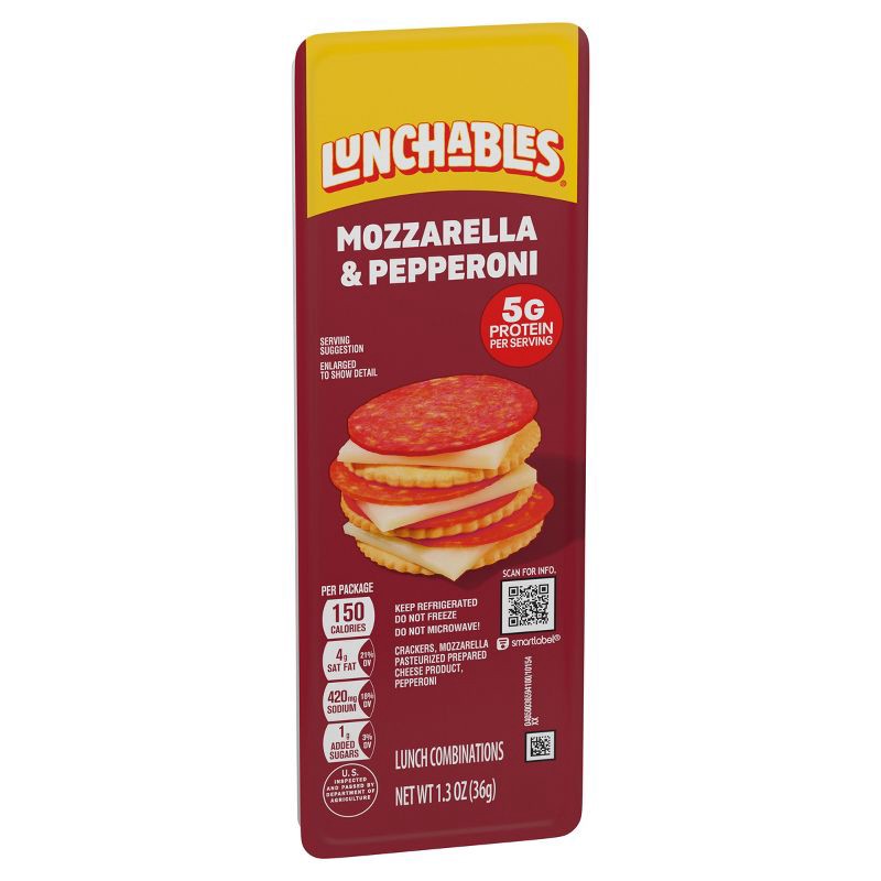 slide 11 of 12, Lunchables Mozzarella, Pepperoni, Cracker - 1.3oz, 1.3 oz