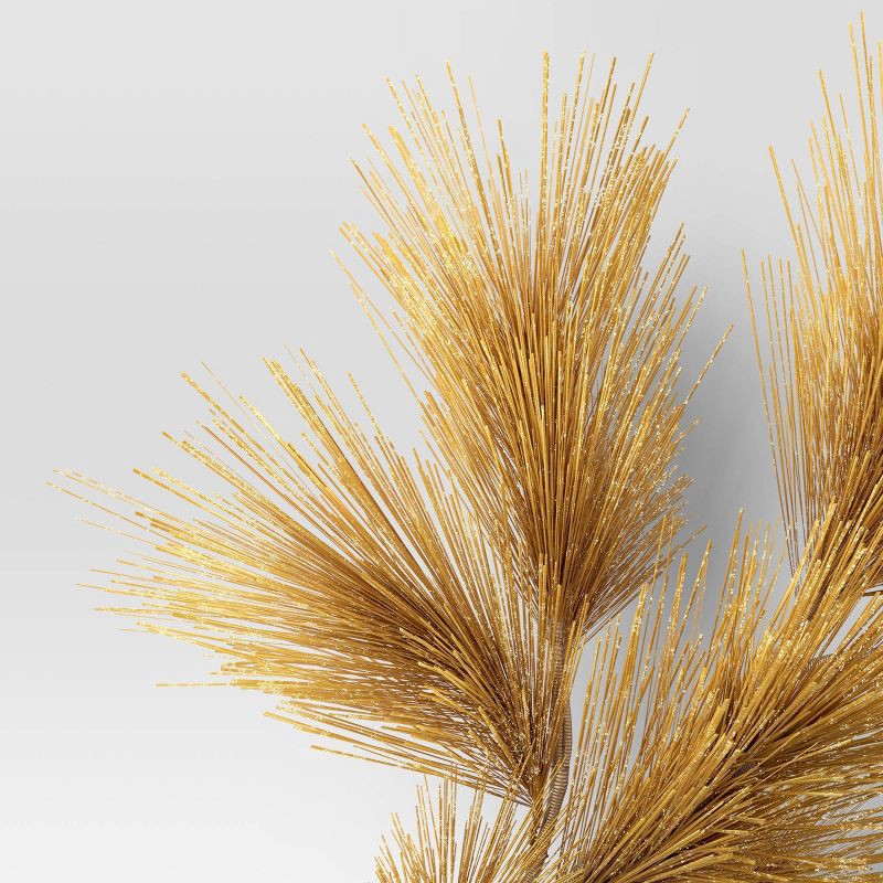 slide 3 of 3, Christmas Gold Long Needle Shimmer Artificial Branch - Threshold™, 1 ct