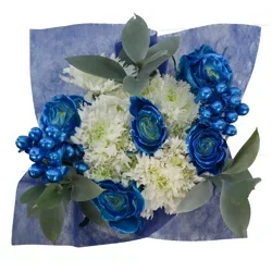Floral Blue And White Bouquet