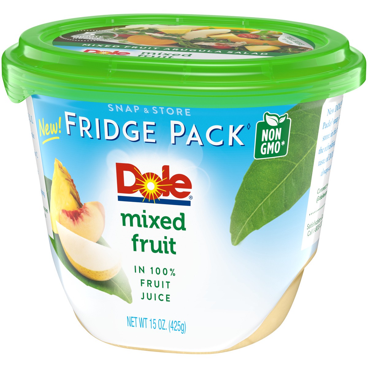 slide 8 of 9, Dole Fridge Pack Mixed Fruit in 100% Fruit Juice 15 oz. Tub, 15 oz