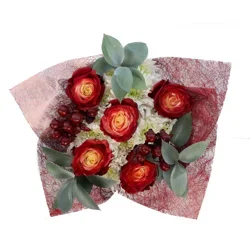 Floral Maroon & White Bouquet