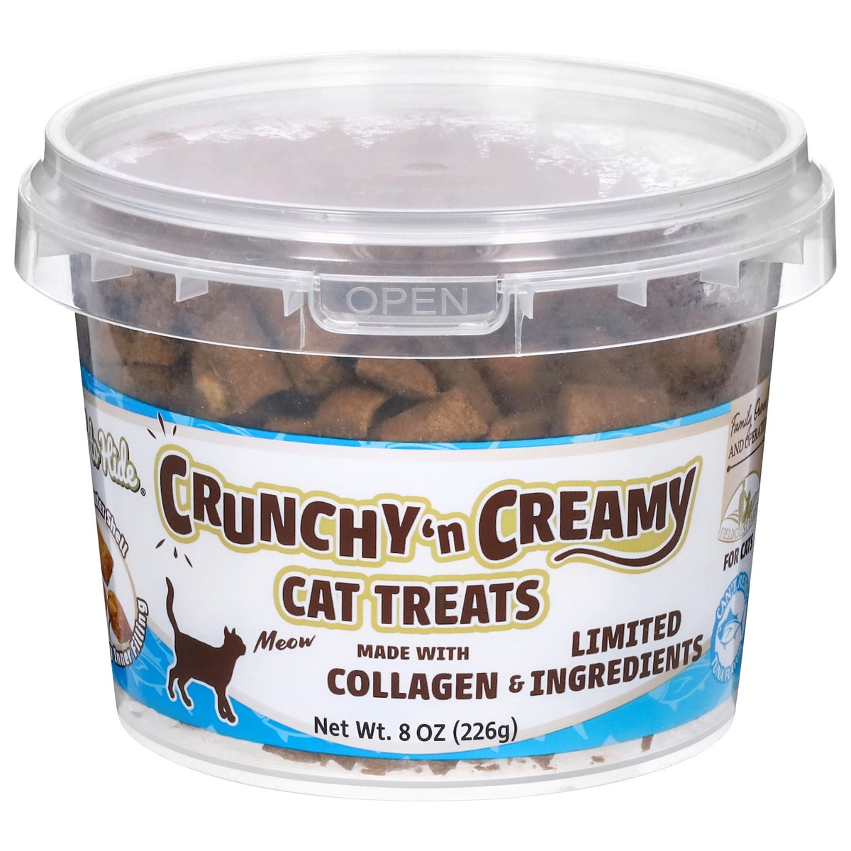 slide 2 of 4, Nothin' To Hide Crunchy'n Creamy Tuna Flavor Cat Treats 8 oz, 8 oz