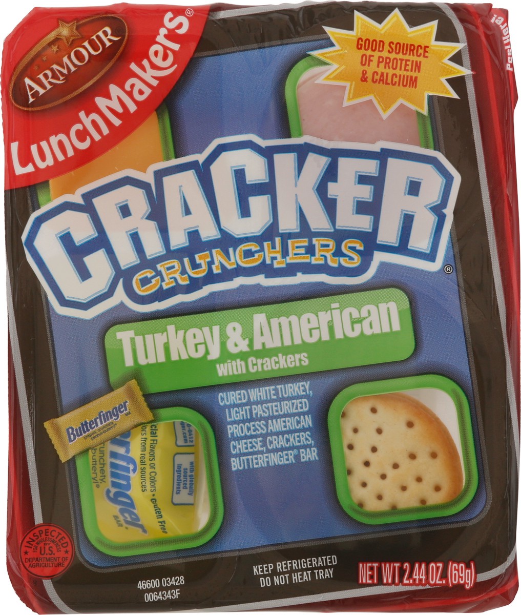 slide 4 of 9, Armour LunchMakers Meat Kit with Turkey, Cheese, Crackers and Butterfinger, 2.4 oz., 2.6 oz