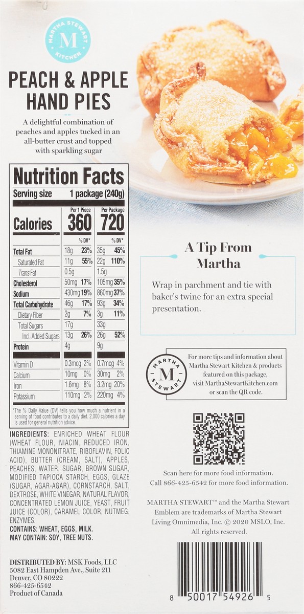 slide 6 of 11, Martha Stewart Kitchen Hand Pies, Peach and Apple, 2 ct