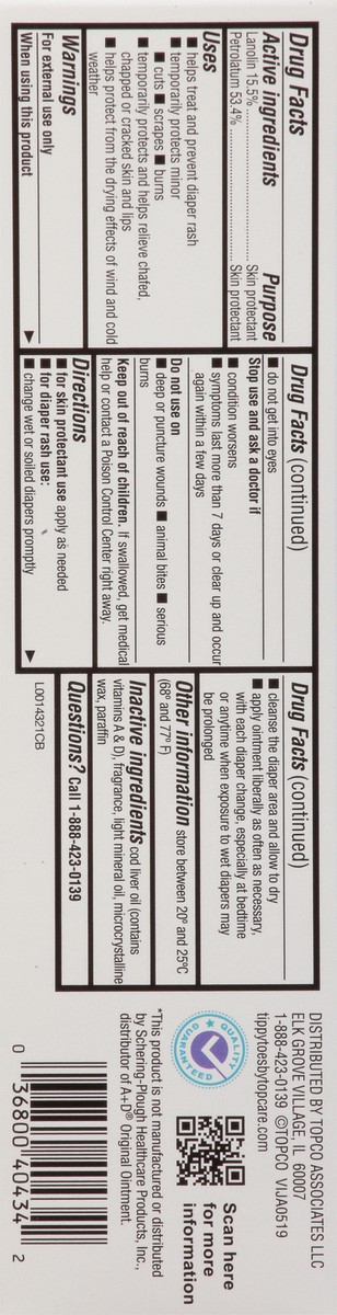 slide 17 of 18, Tippy Toes Ointment Diaper Vitamin A&D, 4 oz