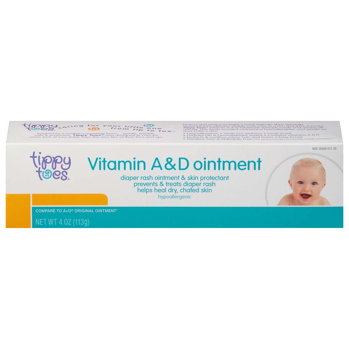 slide 18 of 18, Tippy Toes Ointment Diaper Vitamin A&D, 4 oz