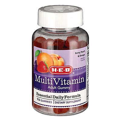 slide 1 of 1, H-E-B Adult Gummy Multivitamin, 70 ct