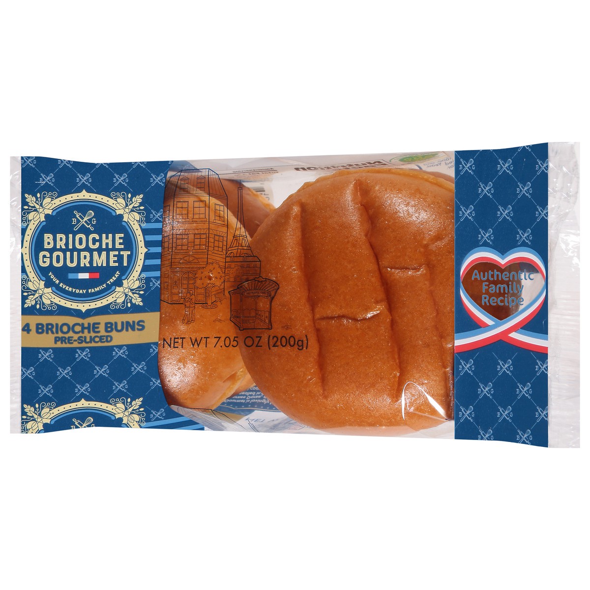 slide 6 of 9, Brioche Gourmet Pre-Sliced Brioche Buns 4 ea, 4 ct