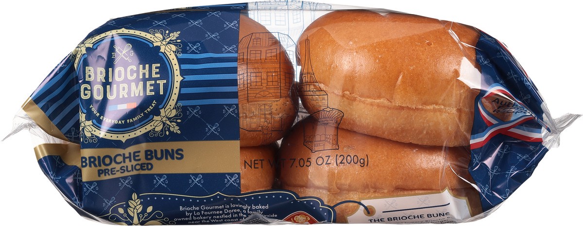 slide 7 of 9, Brioche Gourmet Pre-Sliced Brioche Buns 4 ea, 4 ct