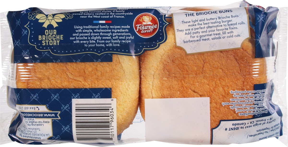 slide 5 of 9, Brioche Gourmet Pre-Sliced Brioche Buns 4 ea, 4 ct