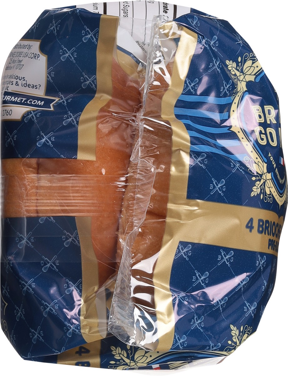 slide 9 of 9, Brioche Gourmet Pre-Sliced Brioche Buns 4 ea, 4 ct