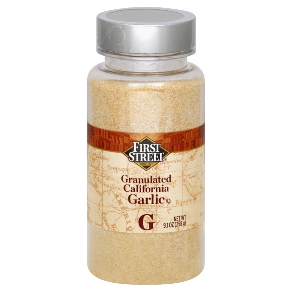 slide 1 of 1, First Street Granulated California Garlic, 9.1 oz