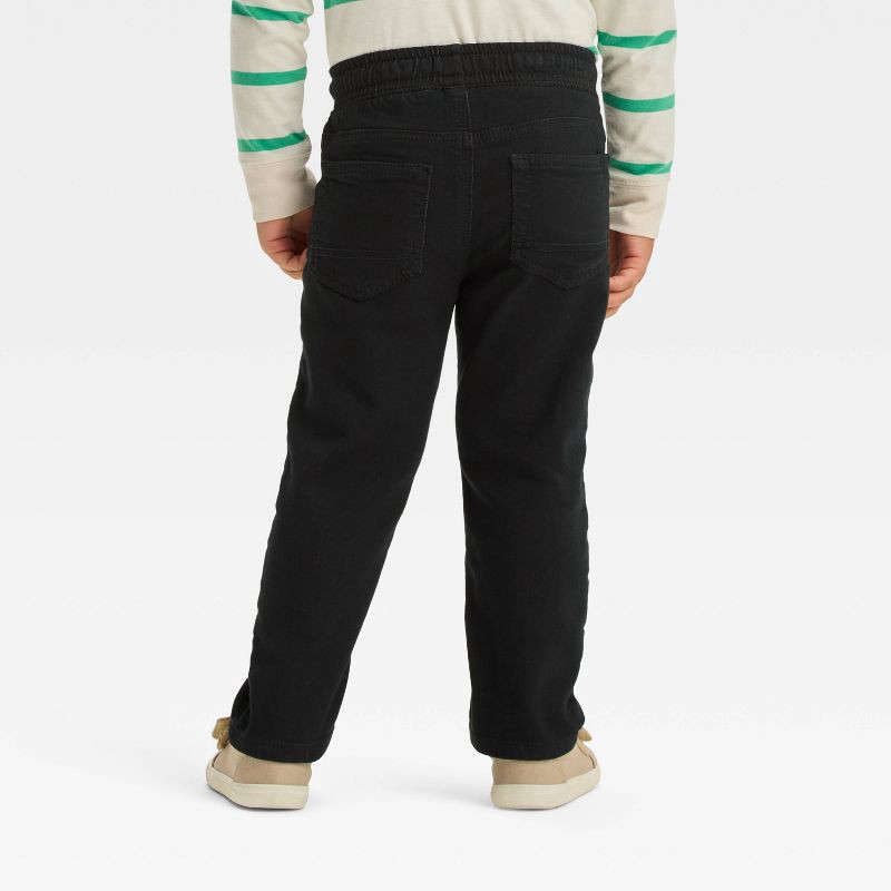 slide 2 of 3, Toddler Boys' Straight Leg Denim Pants - Cat & Jack™ Black 3T: Midweight, Elastic Waist, Super Stretch, 1 ct