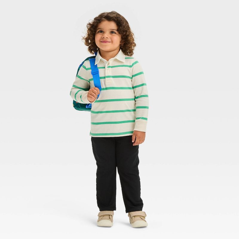 slide 3 of 3, Toddler Boys' Straight Leg Denim Pants - Cat & Jack™ Black 3T: Midweight, Elastic Waist, Super Stretch, 1 ct