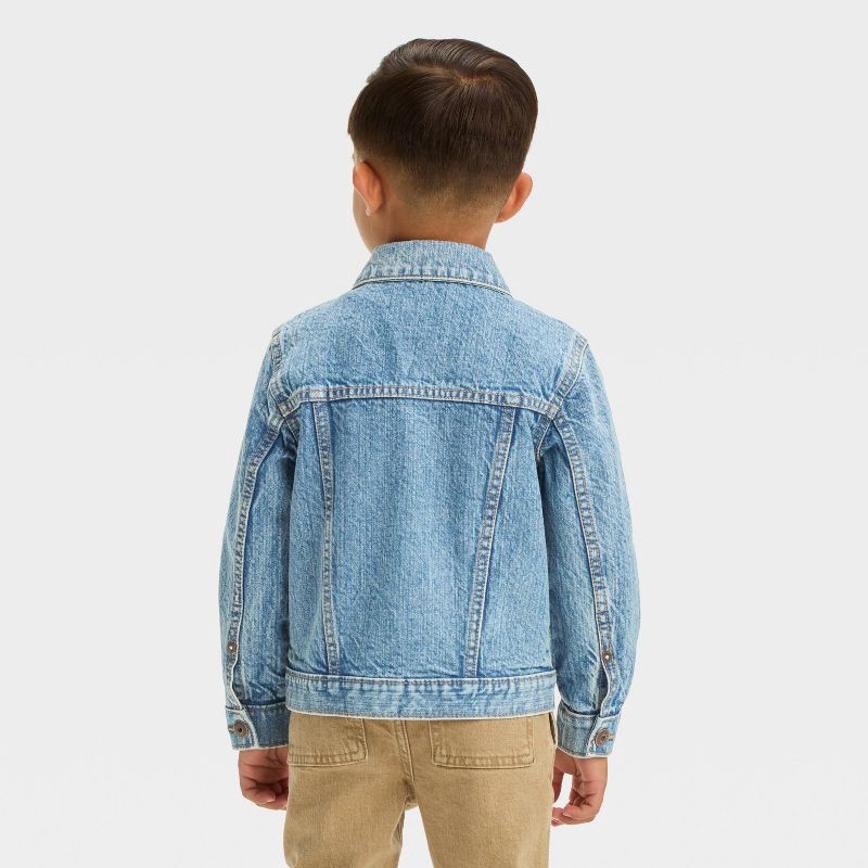 slide 2 of 4, OshKosh B'gosh Toddler Boys' Denim Jacket - Blue 18M: Cotton, Front Button Down, Collared, 2 Pockets, Machine Washable, 1 ct
