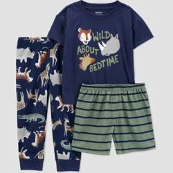 Carter's Just One You® Toddler Boys' 3pc Safari Pajama Set - Blue 3T