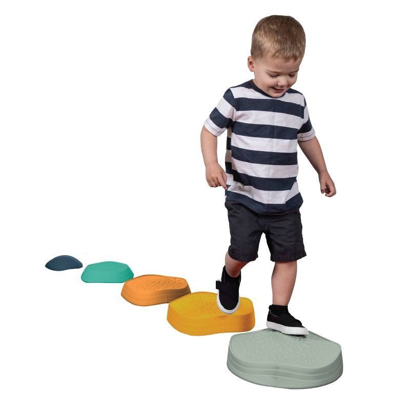slide 2 of 3, Playtopia Stacking Stepping Stones Play Equipment - 5pc: Creative Thinking Toy for Ages 3+, 5 ct