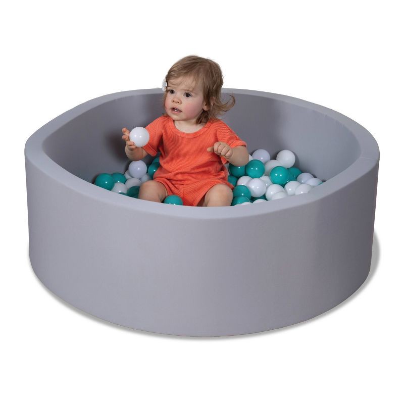 slide 3 of 5, Playtopia 36'' Foam Ball Pit with 250 ct Ball: Develops Gross Motor Skills, 250 ct