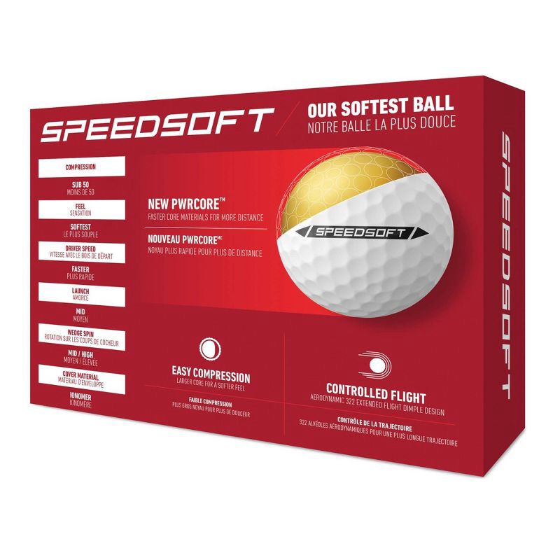 slide 4 of 4, TaylorMade Speed Soft Golf Balls 12bp - White, 1 ct