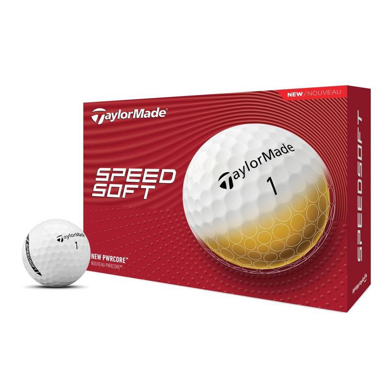 slide 1 of 4, TaylorMade Speed Soft Golf Balls 12bp - White, 1 ct