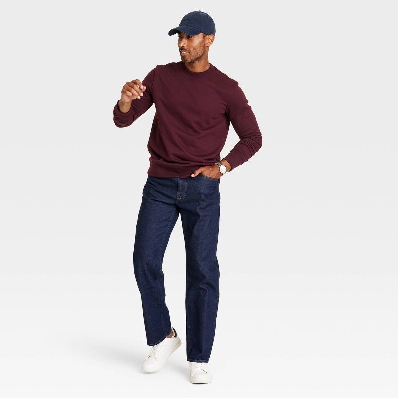 slide 5 of 5, Men's Relaxed Fit Jeans - Goodfellow & Co™ Dark Wash 34x32: Midweight Denim, Stretch Fabric, Mid Rise, Machine Washable, 1 ct