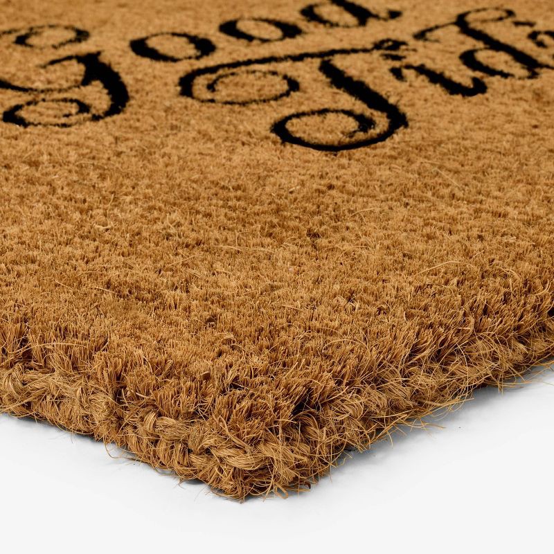 slide 3 of 3, Threshold designed w/Studio McGee 1'6"x2'6" 'Good Tidings' Outdoor Coir Doormat Black - Threshold™ designed with Studio McGee: High Pile, Classic Pattern, 1 ct