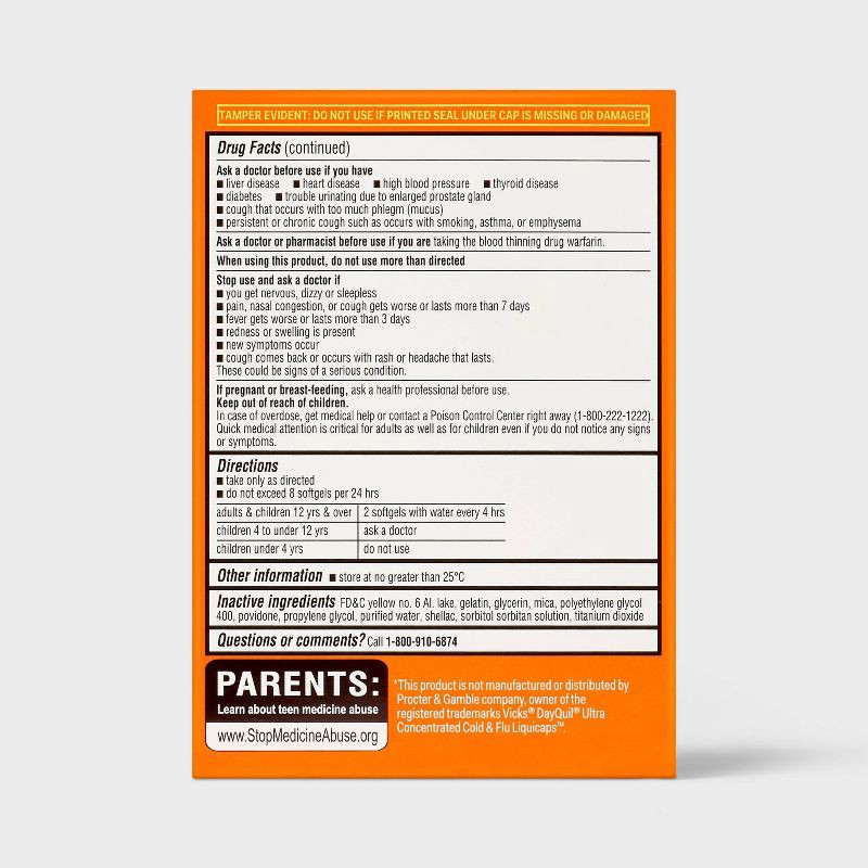 slide 3 of 5, Ultra Concentrated Flu Treatment Liquicaps - 48ct - up&up™, 48 ct