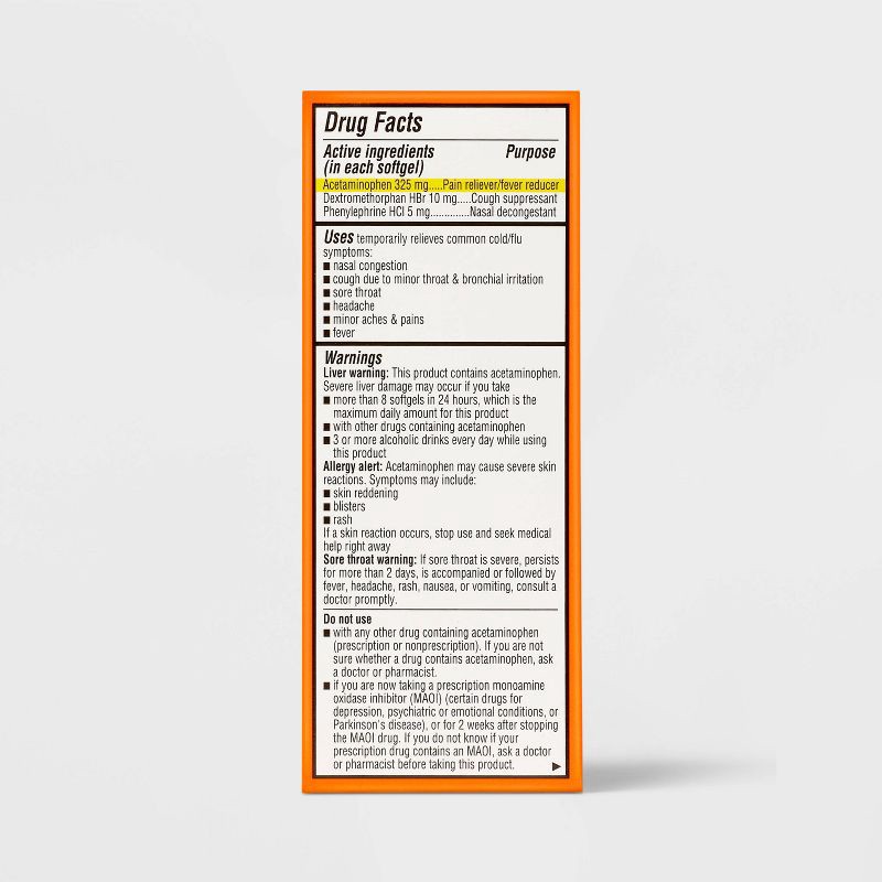 slide 4 of 5, Ultra Concentrated Flu Treatment Liquicaps - 48ct - up&up™, 48 ct