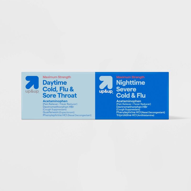 slide 4 of 5, Daytime & Nighttime Maximum Strength Cold & Flu Caplets - 40ct - up&up™, 40 ct