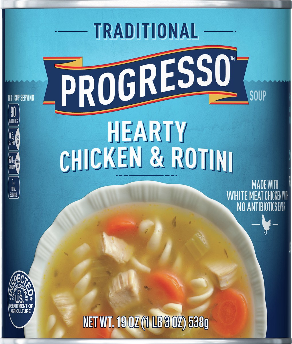 slide 5 of 9, Progresso Traditional Hearty Chicken & Rotini Soup - 19oz, 19 oz