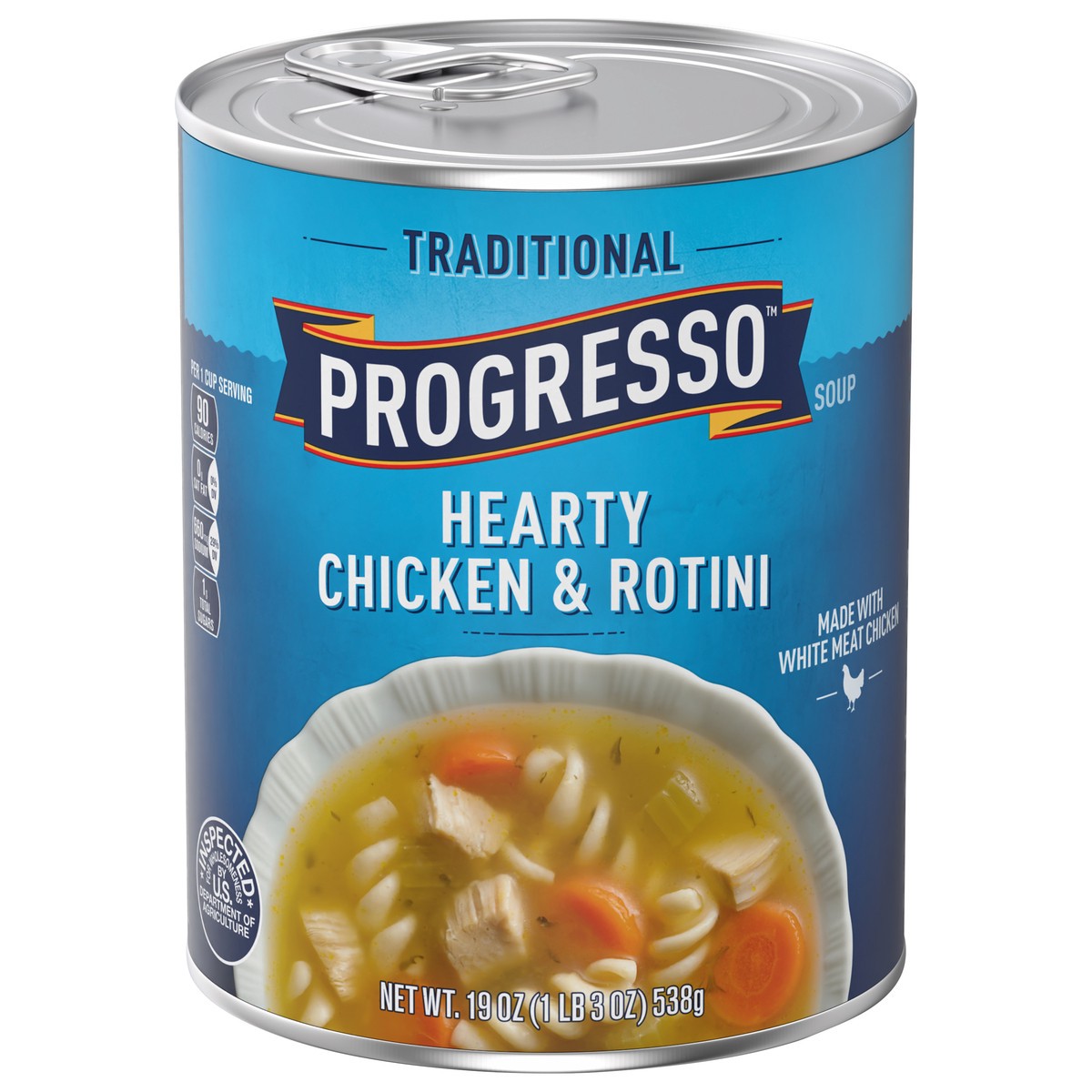 slide 1 of 9, Progresso Traditional, Hearty Chicken & Rotini Canned Soup, 19 oz., 19 oz