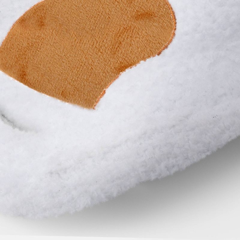 slide 4 of 4, Shaped Christmas Kitty Faux Shearling Throw Pillow Ivory/Brown - Wondershop™, 1 ct