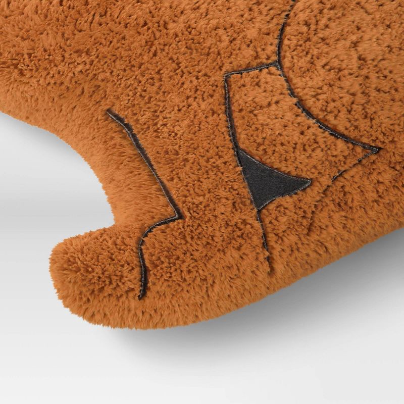 slide 4 of 4, Shaped Christmas Puppy Faux Shearling Throw Pillow Brown - Wondershop™, 1 ct