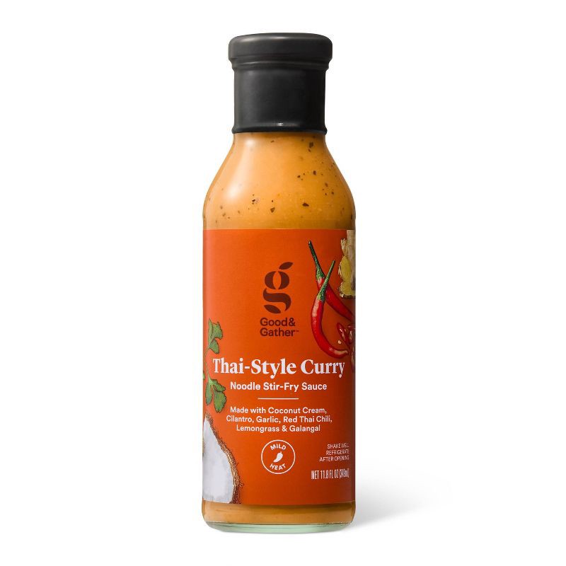 slide 1 of 4, Thai Curry Noodle Stir Fry Sauce - 12 fl oz - Good & Gather™, 12 fl oz
