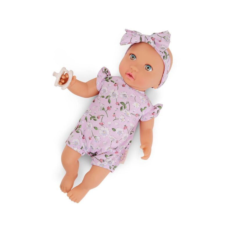slide 8 of 10, LullaBaby 14" Baby Doll with Floral Outfit & Pacifier - Blue Eyes: BPA-Free, Plastic & Polyester, Girl Theme, 1 ct
