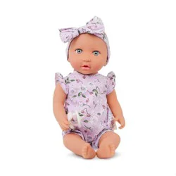 LullaBaby 14" Baby Doll with Floral Outfit & Pacifier - Blue Eyes: BPA-Free, Plastic & Polyester, Girl Theme