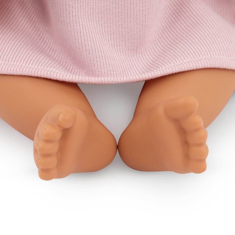 slide 8 of 9, LullaBaby 14" Baby Doll with Pink Dress & Pacifier - Brown Eyes: BPA-Free Plastic and Polyester Doll, 1 ct