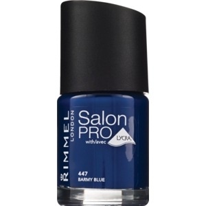 slide 1 of 1, Rimmel Salon Pro With Lycra Nail Polish, 447 Barmy Blue, 0.4 oz