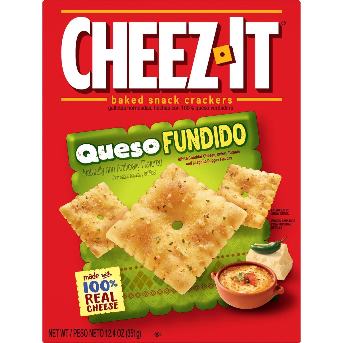 slide 8 of 9, Cheez-It Queso Fundido Baked Snack Crackers 12.4 oz, 12.4 oz